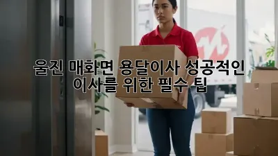 울진 매화면 용달이사, 성공적인 이사를 위한 필수 팁!